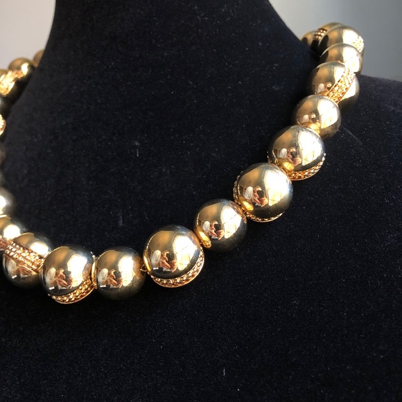 J. Crew gold ball necklace - Picture 3 of 5